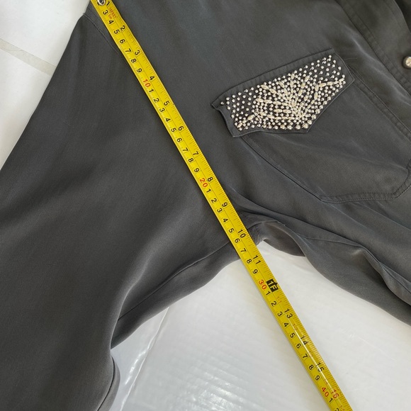 IB DIFFUSION silk% size 12 grey long sleeve rode - Picture 9 of 11